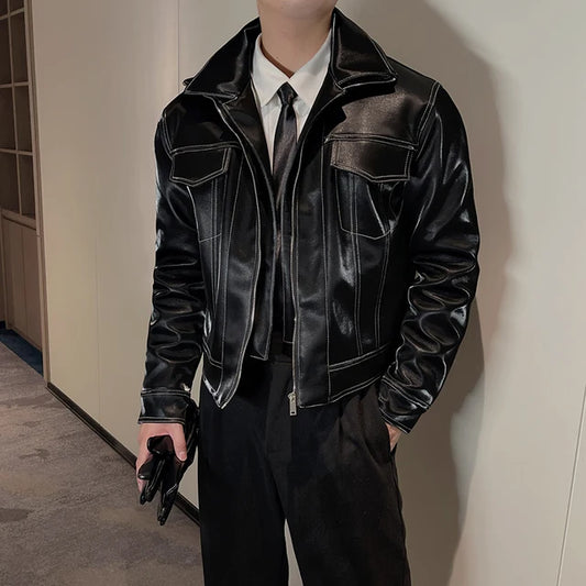 Leather Jacket Windbreaker
